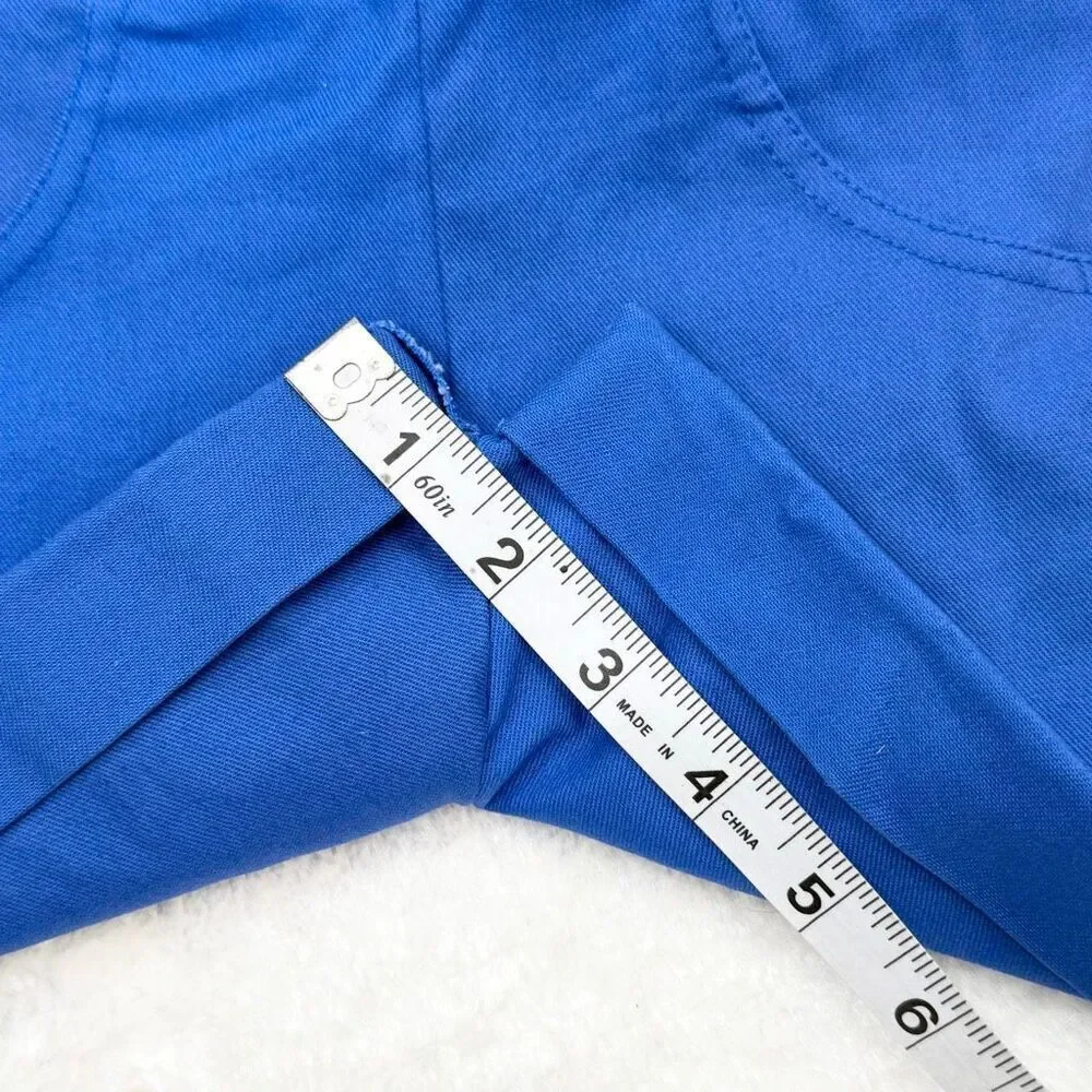 Weissman Dance Wear Sequin Short Sleeve Top and Cotton Bright Blue Shortalls Set